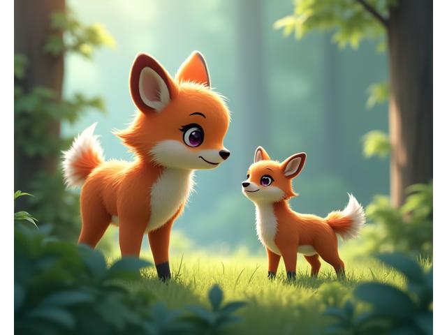ゲーム画面：野生動物との出会い